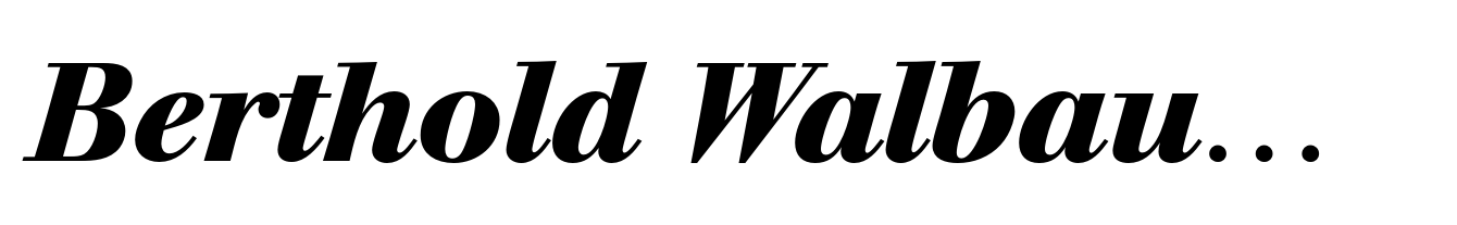 Berthold Walbaum Book Bold Italic